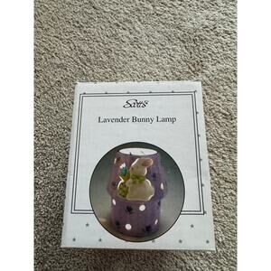 Satt's Lavender Bunny Rabbit Lamp Easter Spring Tea Light Votive Candle Holder